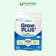 Sữa Nutifood Grow Plus+ xanh hỗ trợ tiêu hóa khỏe mạnh Hộp 800gr cho bé