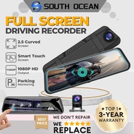 South Ocean Touch Screen Stream Media Dual Lens 1080P With Night Vision Dash Cam For Car Front And R