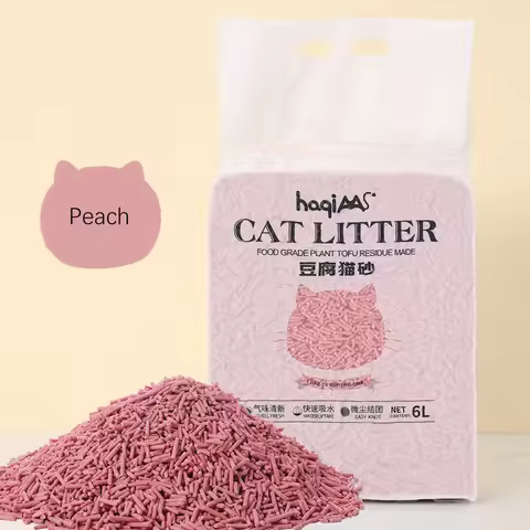 Pet tofu cat litter deodorizing cat feces house special cat milk cat litter peach flavor 2.3kg affor