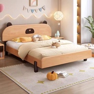 【SG Sellers】Children Bed Kids Bed Solid Wood Children's Bed Bed Frame With Mattress Single/Queen/King Bed Frame