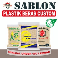 plastik beras sablon custom 25 kg | 3 kg | 5 kg | 10 kg - 25/3kg 100 - 199 pcs