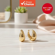 UP9.ACC Korean Cute Wide Base Gold Teardrop Earrings KT540 Women's Round Earring