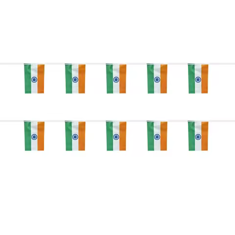 SKY FLAG India bunting flags 14x21cm 20pcs/lot India String flags Pennant Banner Festival Party Holi