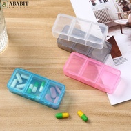 ABABIT Medicine Box, Drug Dispense Portable 3Grids Pill Case, Durable Multi-purpose Plastic Waterproof Pill Storage Box Travel