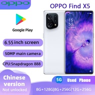 Used OPPO Find X5 Google Play Supported Dual SIM 5G 50MP Hasselblad Camera 5GSmartphone  Original Ph