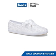 KEDS WF57835 CHAMPION GLITTER WHITE Women's sneakers lace up with glitter white good