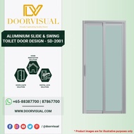 Aluminium Slide And Swing Toilet Door Design SD-2001 | Singapore Best Toilet Door Specialist Shop