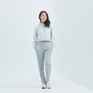 CIRCULAR - Light Grey Long Sleeve Cropped Hoodie (Women)