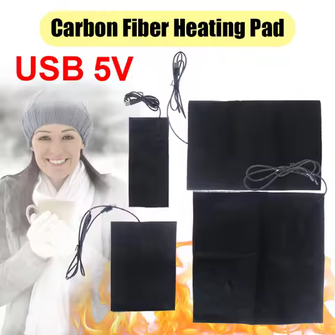 USB 5V Carbon Fiber Heating Pad Hand Body Warmer Fast-Heating Electric Heating Pad Heating Film Wint