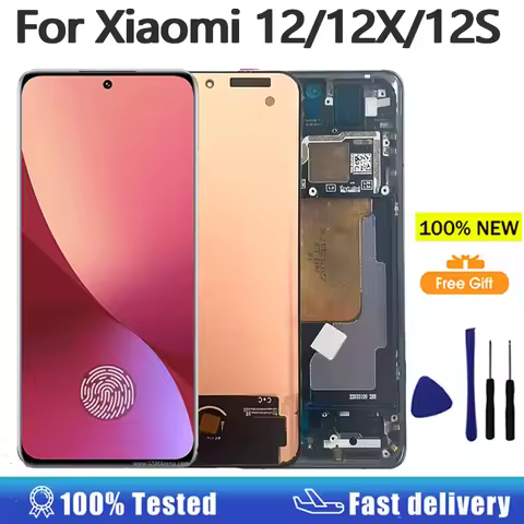 6.28" AMOLED Display For Xiaomi 12 12X 12S LCD Display Touch Screen Digitizer Assembly For Xiaomi 12