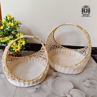 RATTAN BASKET RING/ RATTAN GIFT BASKET CICIN / GIFT BASKET PARCEL CICIN ROUND RATTAN/ CARRY RUWETnat