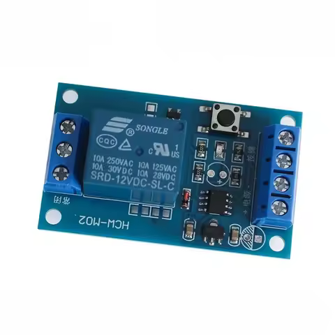 5V/12V/24V Single-Key Bistable Relay Module Self-Locking Start/Stop Switch for Arduino Car Modificat