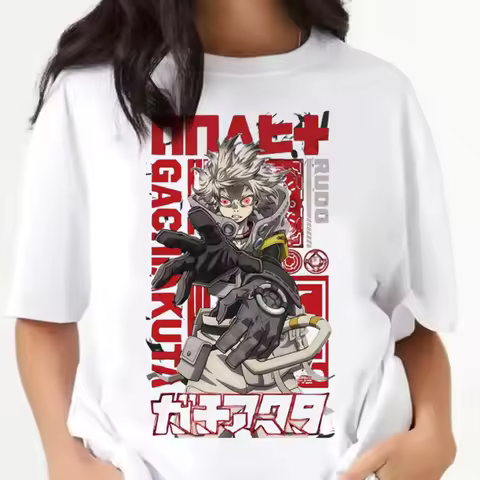 Gachiakuta t-shirt female party korean fashion emo aesthetic t-shirt summer aesthetic 80s gothic sce