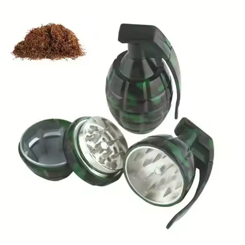 Herb Grinder Creative Grenade Shape Metal Zinc Alloy Tobacco Smoke Spice 3 Lays Spices Grinders Tool