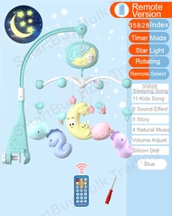 Mobile Baby Crib Rotating Music Rattles Projector Carousel for Baby Cot
