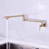 Rotatable Wall-Mounted Extended Faucet 304 Stainless Steel In-Wall Foldable Stove Kitchen Faucet Sin