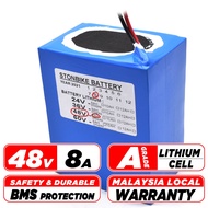 48V 8AH A Grade 18650 Lithium battery Pack for Electric Bicycle / Ebike / E Scooter  / BMS Protectio
