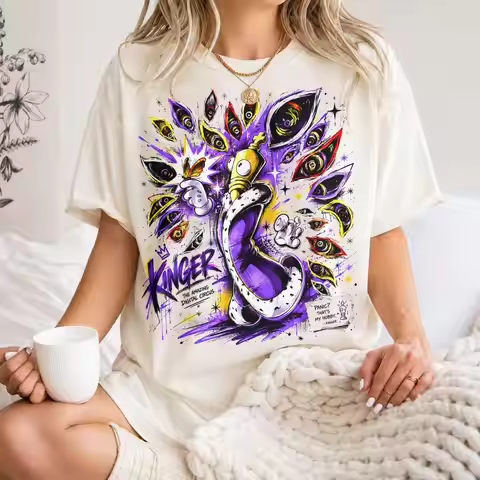 The Amazing Digital Circus Kinger Graphic T-shirt Men Women Summer 100 Cotton Clothing Cartoon Short