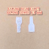 (10 pcs) Karet Skun Gepeng / Sarung Skun Karet Gepeng / Skun Kabel