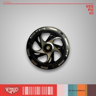 Cover Fan Spinner Fast Bike Black/Silver For Vespa Matic Matik LX LXV S Sprint Primavera GTS GT Seri