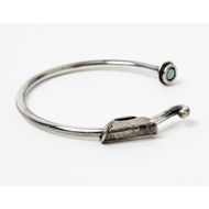 [North Works] Turquoise Silver Coin Bracelet 925 Sterling N-246 Non-goros Kikuji Ken