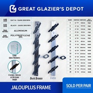 ♞,♘Jalouplus Jalousie Frame 4 Blades - 10 Blades for Louver Window 1 Pair  (Left and Right Frame)