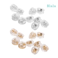 Blala Portable 10 Pcs Earring Backs Earring Stoppers 18K Gold Silicone  Clutch Earring Pad Mushroom 