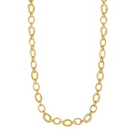 Nathalias NY สร้อยคอทองคำแท้ 14k ลายห่วงโซ่วงรี Oval Link Necklace in 14k Yellow Gold (พรีออเดอร์ pr