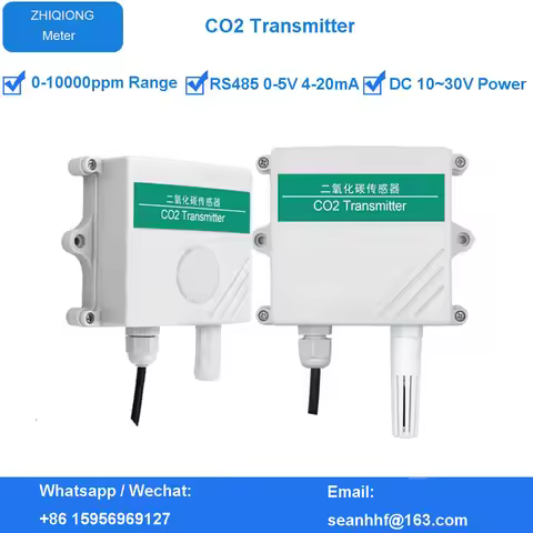 High Quality 2000/5000ppm/1%/3%/65% RS485 4-20mA Carbon Dioxide Meter CO2 Sensor Transmitter 4-20ma 