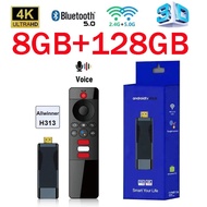 S96 TV Stick Android 10.0 AllWinner H313 Dual WiFi 5G 4G kawalan jauh suara HD 4K 60 Hz BT5.0 pemain