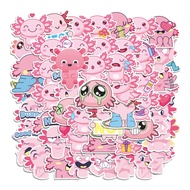 COD 50 Pcs Cute Waterproof Axolotl Stickers For Notebook Bike Skateboard Mobile Phone Decoration