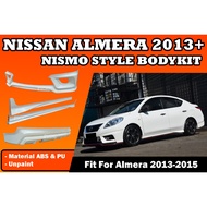 NISSAN ALMERA 2013 2014 2015 NISMO FULLSET BODYKIT ALMERA N17 NISMO BUMPER SKIRT LIP CAR BODY KIT OL