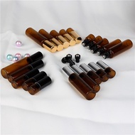 50pcs 1ML2ML 3ML 5ML Amber Roll On Roller Bottle for Essential Oils Refillable Perfume Bottle Deodor