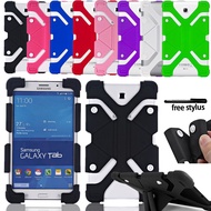 Silicone Stand Cover Case for Samsung Galaxy Tab S 2/3/4/5e/6/7 Tab A 9.7" 10.5" Tablet Back Shock Resistant Cover Protective Sleeve