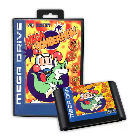 Mega Bomberman EUR Cover Game for SEGA MD Mega Drive Genesis Consoles Game Cartridge Box