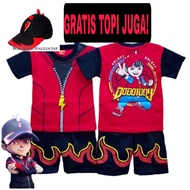 Boboiboy hallintar Fire Children's Clothes/boboiboy Children's Clothes Free Hat