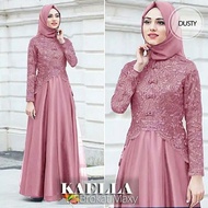 PROMO HARI INI !!!! - Brukat Kaella Maxy Dress Muslimah Terbaru 2020 / Gamis Wanita / Dress Wanita /