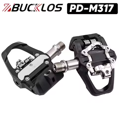 BUCKLOS Bike Dual Function Self-lock Pedal 9/16'' Bicycle Locking Pedals for Look Delta Sealed Beari