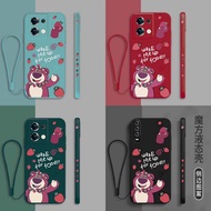 Applicable samsung a20s Samsung a02s Samsung a03 core Samsung a10 Samsung a10s Samsung a11 Samsung a12 LOTSO STRAWBERRY BEAR Soft Silicone cute pink anti-stain strap lanyard