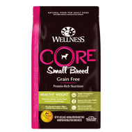 Wellness Core Grain-Free for Small Breed (Healthy Weight) (Deboned Turkey, Turkey Meal &amp; Chicken Meal) Dry Dog Food (2 Sizes)