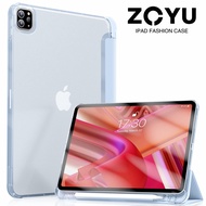 ZOYU for iPad Case with Pencil Holder Rebound Pencil New iPad Case Anti-Bending DIY Transparent Case for iPad Air4 Air 5 2022 mini 6 mini 5 iPad 7th 8th 9th gen 2021 Pro 11 2020 iPad 5th 6th Cover with Soft Flexible TPU Soft Edge