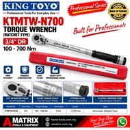 KingToyo KTMTW-N700 3/4" Torque Wrench 100-700 Nm (Rachet Type)Length : 1092mm