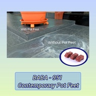 Baba 951 & 937 (3PCS/SET) Contemporary Pot Feet | Stylish Clay Look, Strong Build