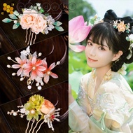 CORDELL Chinese Style Hair Stick, Hair Comb Tassel Hanfu Hairpin, Cute Chinese Style Flower Hanfu Headwear Cheongsam Accessories