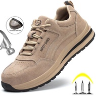 【In stock】Steel Toe Work Safety Shoes Men Women Work Sneakers Lightweight Puncture-Proof Safety Boots Steel Toe Construction Shoes Male CMPK VFW2