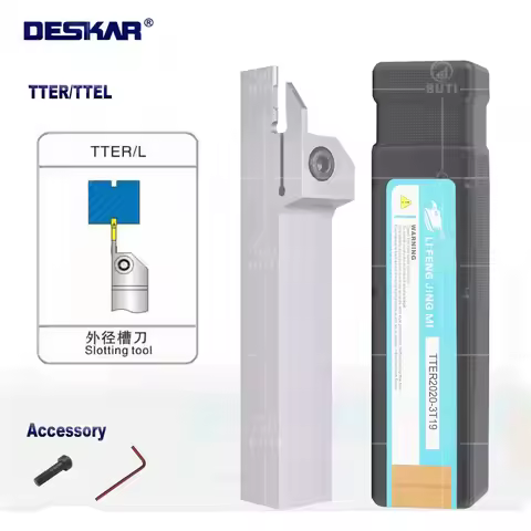 DESKAR 100% Original TTEL1010J/1212J Grooving Turning Tools Holder TTER1616J TTER2020 TTER2525-4T25 