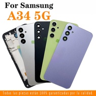 For Samsung Galaxy A34 5G A346 SM-A346E A346B LCD Front Frame Bezel Back Battery Cover + Middle Fram