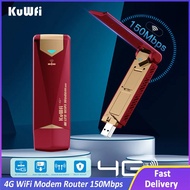 Kuwfi 4G Modem 150Mbps USB Dongle Unlock Mobile Sim Card Wireless Adapter Hotspot Mini With External Antenna