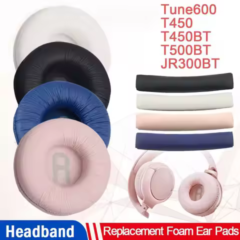 1 Pair New Headphone Accessories Cushion Cover Replacement Ear Pads Headband For JBL Tune600 T450 T4