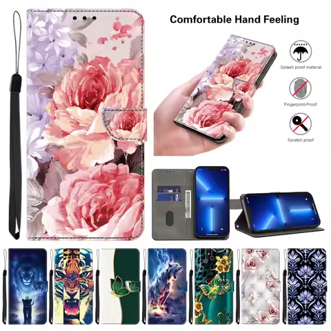 Magnetic Flip Leather Wallet Case For Oppo A11 A15 A16 A17 A18 A35 A38 A52 A54 A55 A58 A72 A74 A78 4